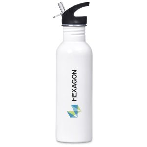 Ventura Stainless Steel Water Bottle – 750ml in Solid White