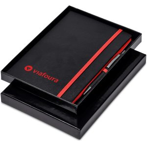 Altitude Carlton Notebook & Pen Set in Red