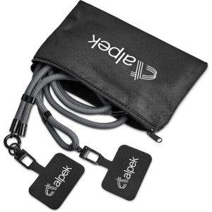 Altitude Fusion Crossbody & Wrist Phone Strap Set in Pouch in Grey