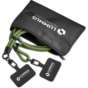 Altitude Fusion Crossbody & Wrist Phone Strap Set in Pouch in Military Green