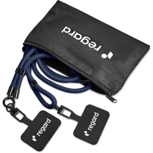 Altitude Fusion Crossbody & Wrist Phone Strap Set in Pouch in Navy