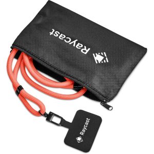 Altitude Resort Crossbody Phone Strap in Pouch in Coral