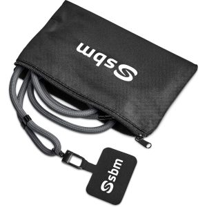 Altitude Resort Crossbody Phone Strap in Pouch in Grey