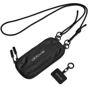Altitude Glam Recycled PET Crossbody Bag & Phone Strap in Black