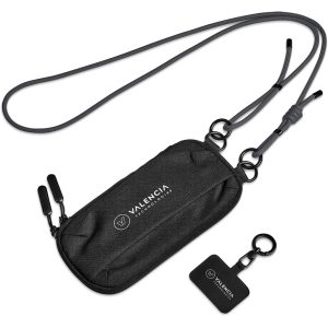 Altitude Glam Recycled PET Crossbody Bag & Phone Strap in Grey