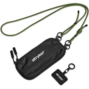 Altitude Glam Recycled PET Crossbody Bag & Phone Strap in Military Green