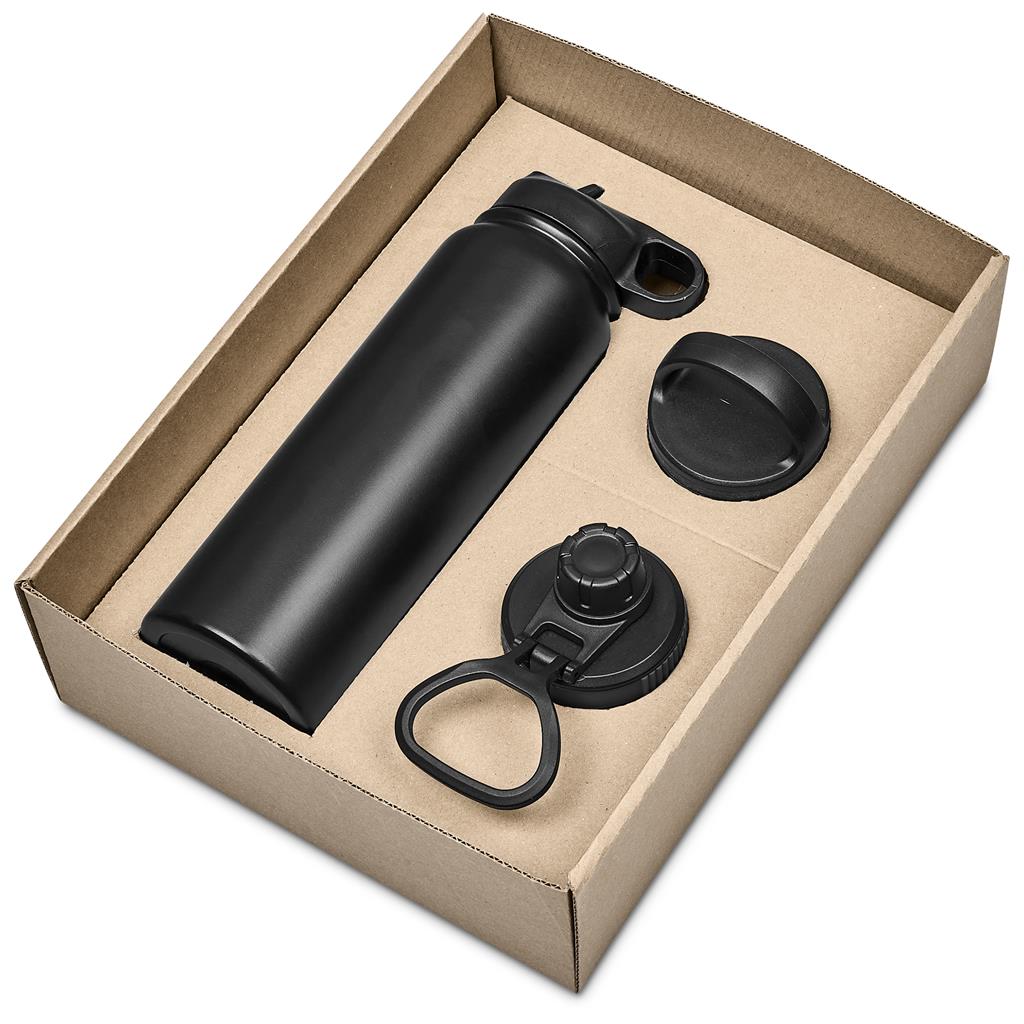 Altitude Madeira Exchangeable Lids Bottle Gift Set – Black