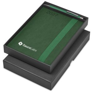 Altitude Advantage A5 2027 Diary And Omega Pen Set in Green
