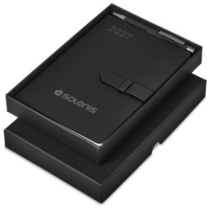 Altitude Enterprise A5 2027 Diary and Omega Pen Set in Black