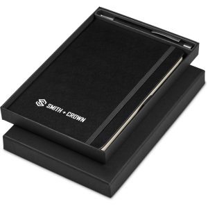 Carson Notebook & Pen Set in Black