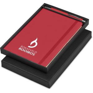 Carson Notebook & Pen Set in Red