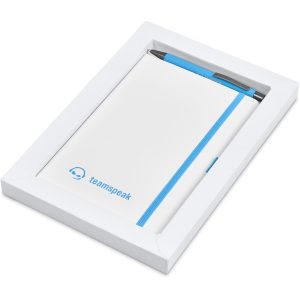 Duncan Notebook & Pen Set in Light Blue