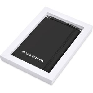 Hibiscus Notebook & Pen Set in Black
