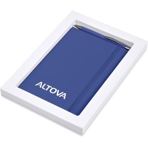 Hibiscus Notebook & Pen Set in Blue
