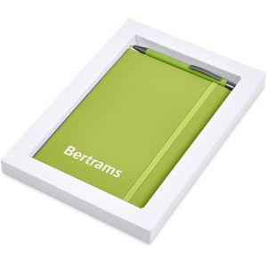 Hibiscus Notebook & Pen Set in Lime