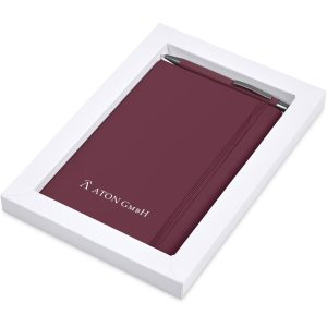 Hibiscus Notebook & Pen Set in Maroon