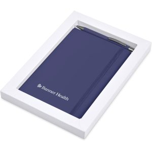 Hibiscus Notebook & Pen Set in Navy