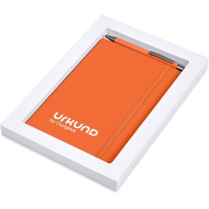 Hibiscus Notebook & Pen Set in Orange