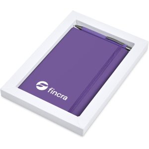Hibiscus Notebook & Pen Set in Purple