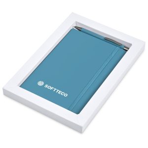 Hibiscus Notebook & Pen Set in Turquoise
