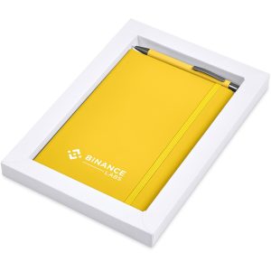 Hibiscus Notebook & Pen Set in Yellow