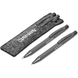 Omaha Ball Pen & Pencil Set in Grey