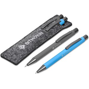 Omaha Ball Pen & Pencil Set in Light Blue