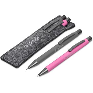 Omaha Ball Pen & Pencil Set in Pink