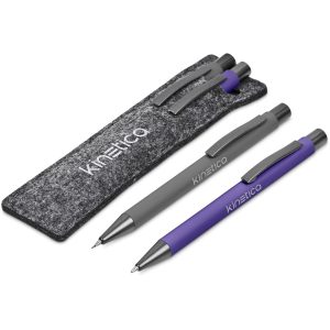 Omaha Ball Pen & Pencil Set in Purple