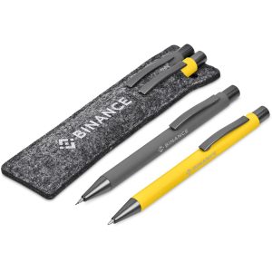 Omaha Ball Pen & Pencil Set in Yellow