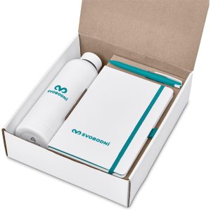 Clark White Gift Set in Turquoise