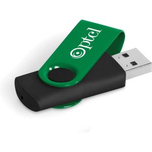 Axis Gyro Black Flash Drive - 32GB in Green