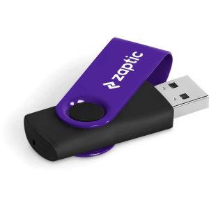Axis Gyro Black Flash Drive - 32GB in Purple
