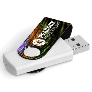 Axis Gyro White Flash Drive - 32GB in Black