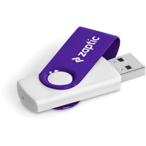 Axis Gyro White Flash Drive - 32GB in Purple