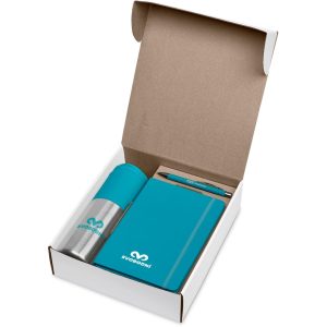 Watson White Gift Set in Turquoise