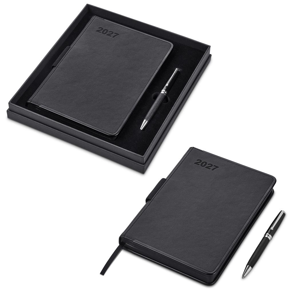 Alex Varga Solidarity A5 2027 Diary And Pen Set – Black