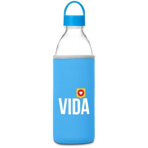 Kooshty Big Swing Neo Glass Water Bottle – 850ml in Cyan