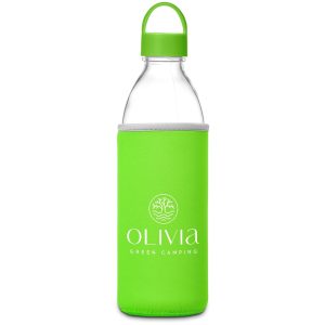 Kooshty Big Swing Neo Glass Water Bottle – 850ml in Lime