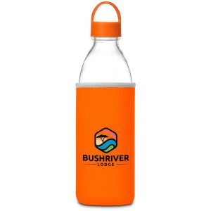 Kooshty Big Swing Neo Glass Water Bottle – 850ml in Orange