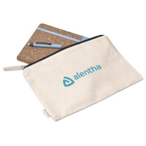 Okiyo Denki Cork Notebook & Pen Set in Light Turquoise