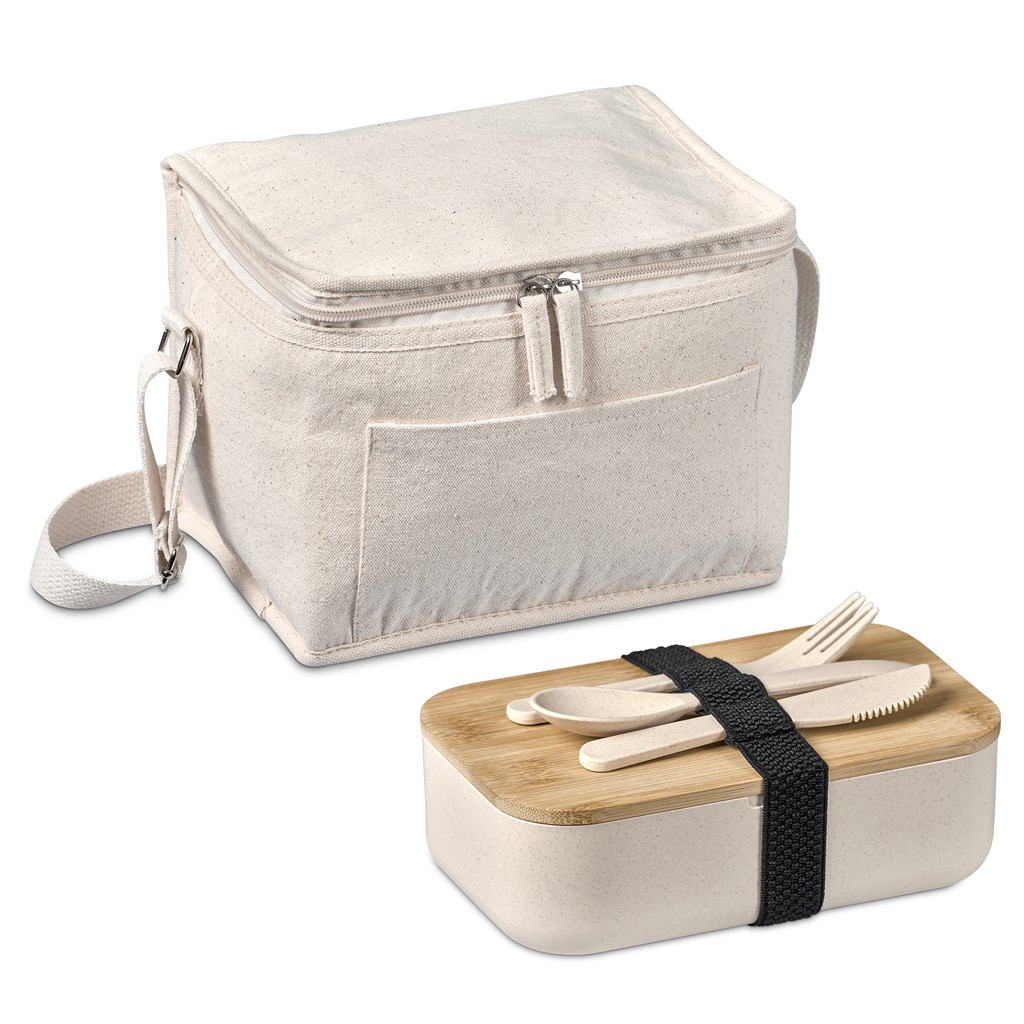 Okiyo Kura Cotton & Wheat Straw Lunch Set – Natural