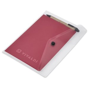 Okiyo Hotai Notebook & Pen Set in Red