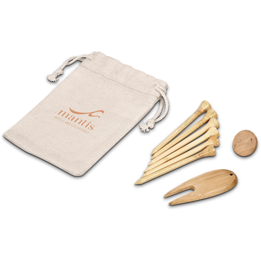 Okiyo Nikko Bamboo Golf Accessories Set – Natural