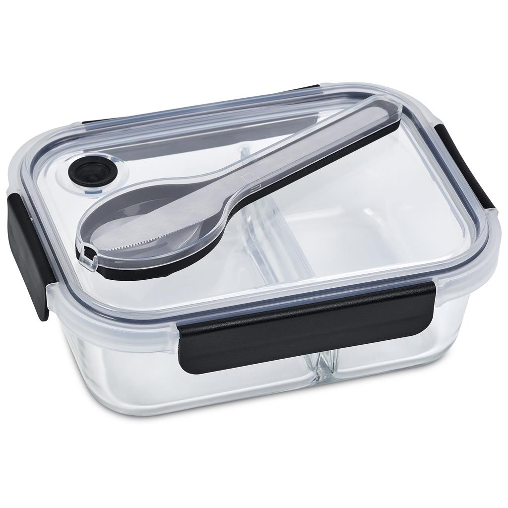 Serendipio Mealmate Lunch Box & Cutlery Set – Black
