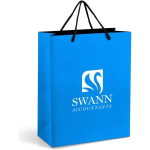 Altitude Omega Midi Paper Gift Bag in Light Blue