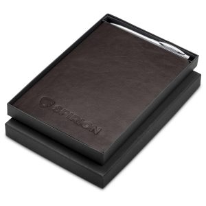Renaissance Notebook & Pen Set in Brown