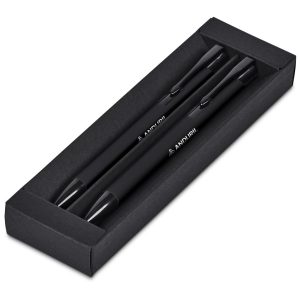 Altitude Zeta Ball Pen & Pencil Set in Black