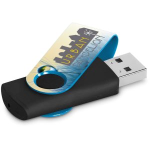 Altitude Axis Gyro Black Flash Drive - 8GB in Cyan
