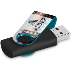Altitude Axis Gyro Black Flash Drive - 8GB in Turquoise